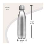 Milton Shine 1000 Stainless Steel Water Bottle- Silver- 900 ml